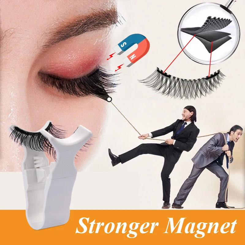 Easy to Wear Quantum Magnetic Lash Wholesale Magnetic Soft False Eyelashes with Applicator Without Glue