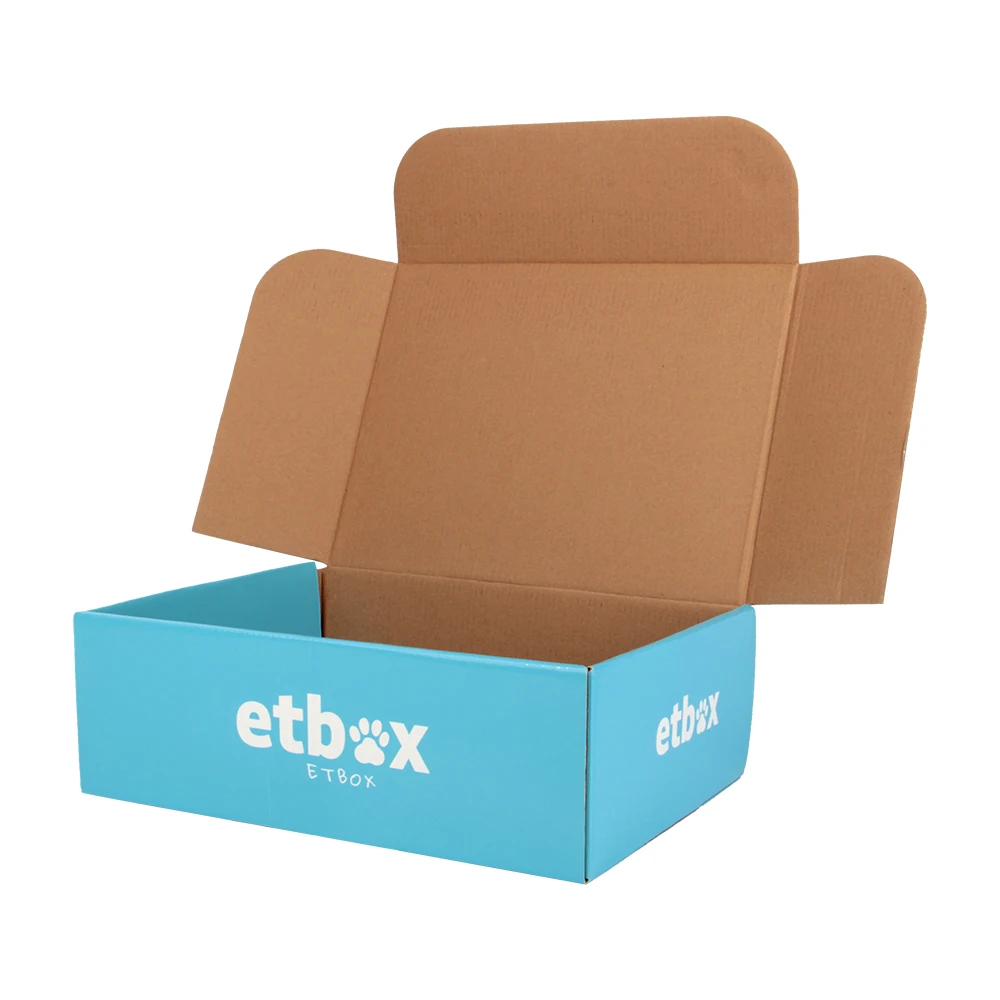 9x6x4 shipping box custom personalized branded blue shipping boxes