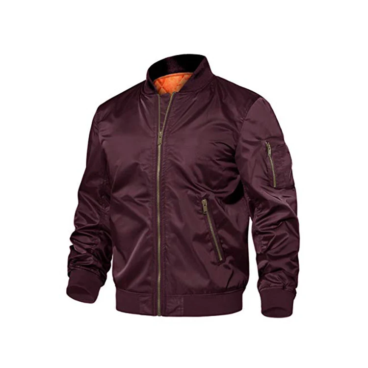 
China factory price 100% Polyester Bomber Flight Jacket Men 