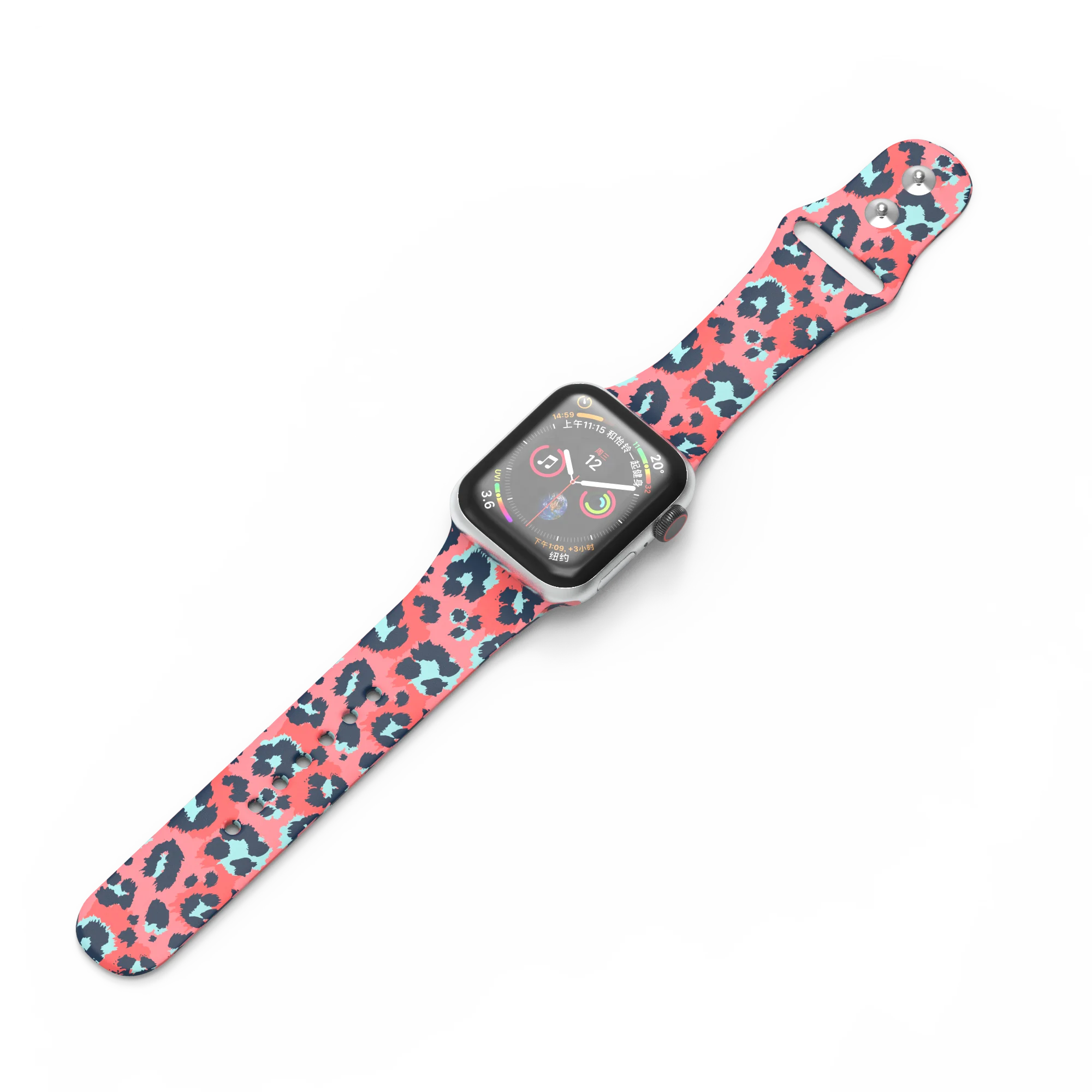  Силиконовый ремешок для часов HUAMJ с рождественским рисунком сменный Apple Watch
