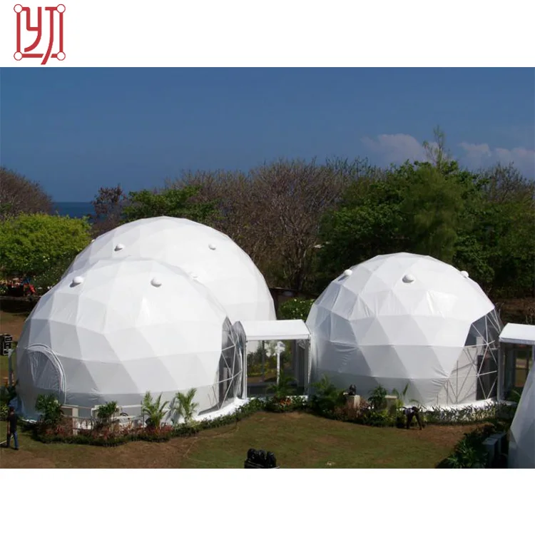 Waterproof and fireproof clear geodesic dome tent for outdoor events