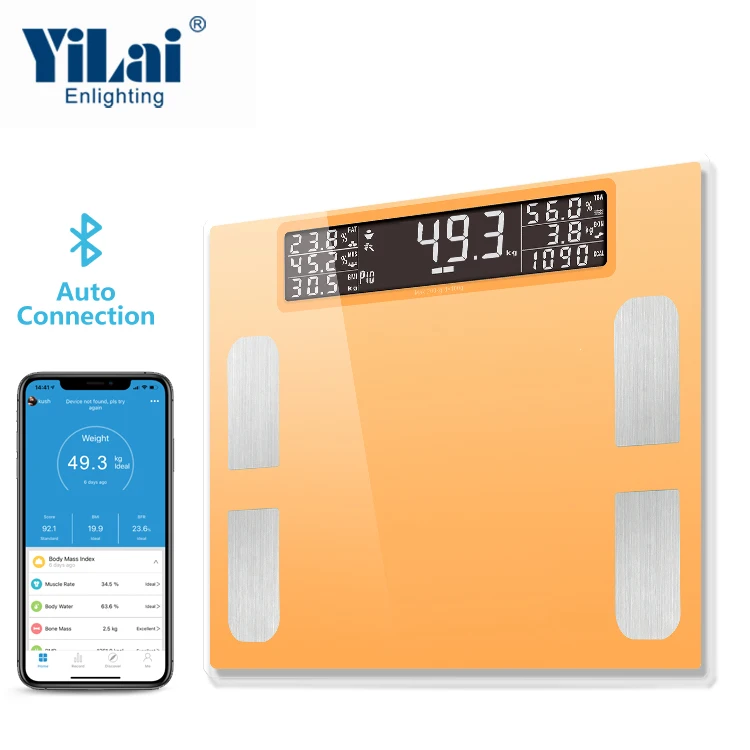 big LCD Wholesale China factory personal body composition analyzer electronic body fat scale bathroom weight scale