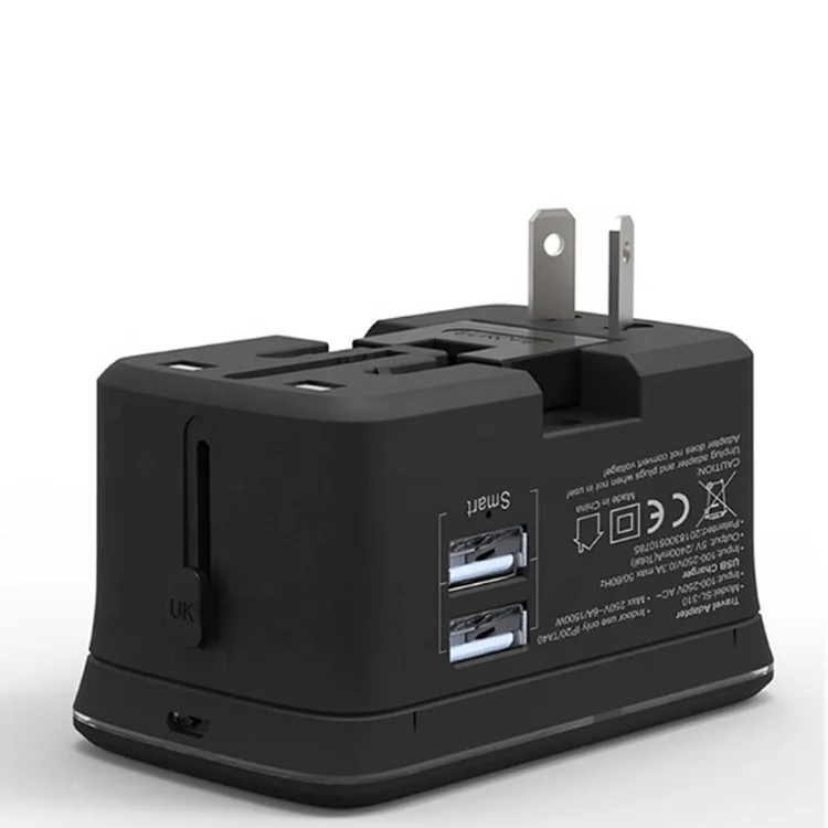 Multiple country USB Power universal Travel power adaptor with wireless charger mobile accessories international travel plug