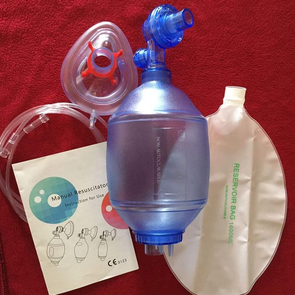 Neonatal pediatric and adult Ambu Breathing Bag Silicone Manual Resuscitator Mask Set ambu bag