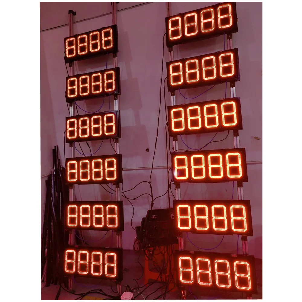 Factory direct electronic outdoor signs for gas price indication on gas station pylon sign