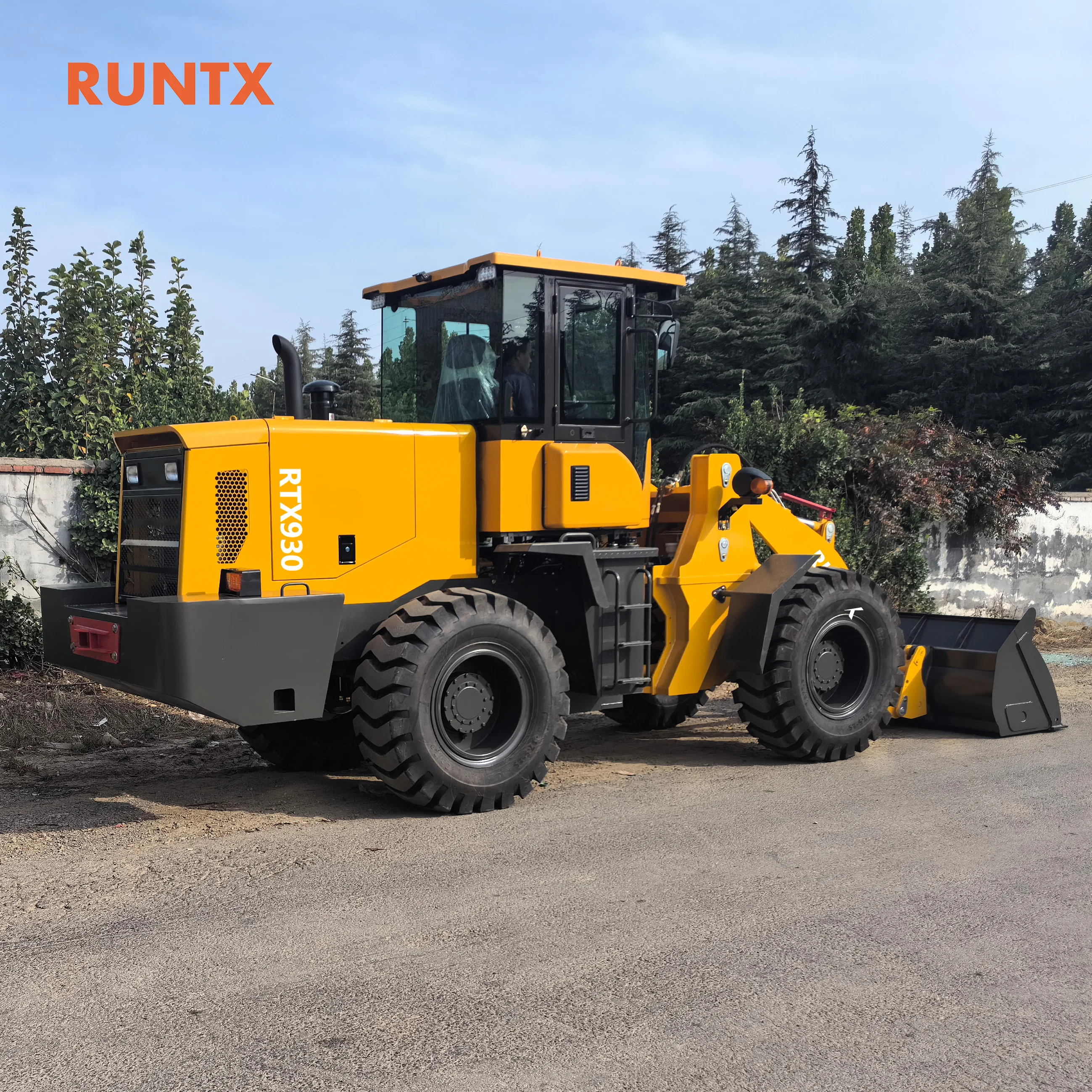 RUNTX Китай одобренный CE 1 7 м3 объем ковша колесный погрузчик 3 тонны 5 тонн для продажи