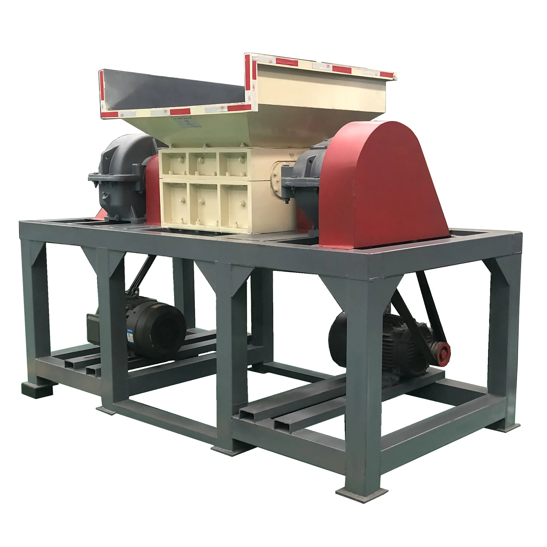 Advanced Double Shaft Scrap Metal Plastic Crusher Stable Crushing  Bale Cutting Straw Forage Chopper Power Plant Equipment