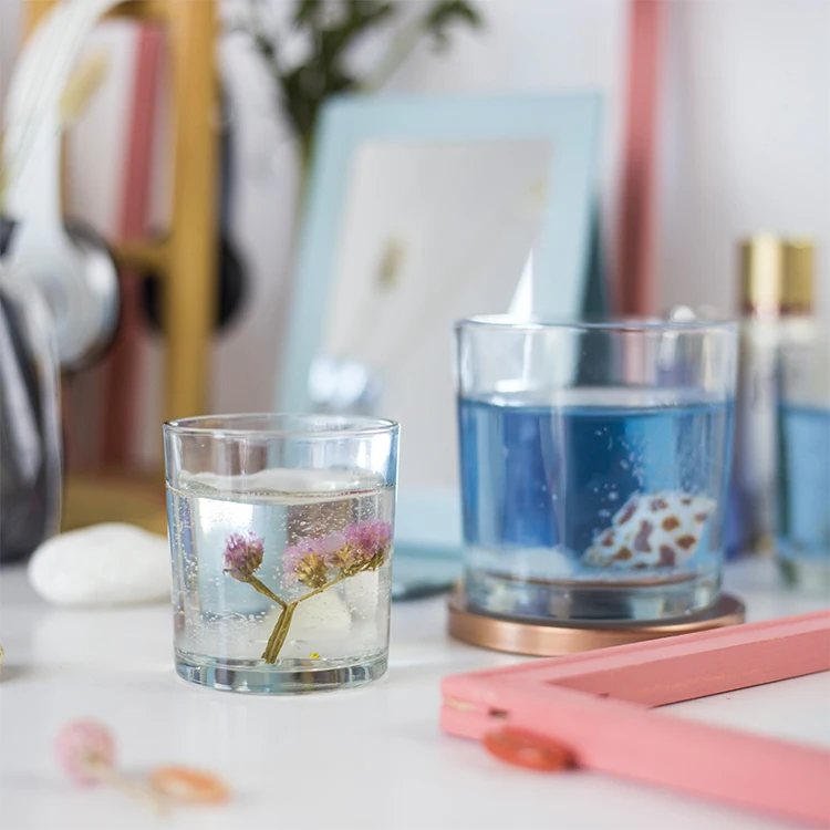 Soy Candles Wholesale Scented Candles Personalized Scented Candle In Frost Glass Jar With Wood Lid