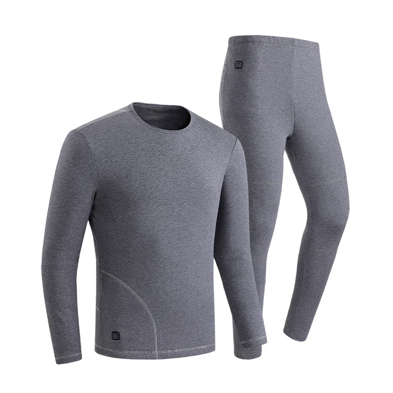 Hot sale OEM male and female winter battery USB heating base layers thermal long johns underwear two piece suit