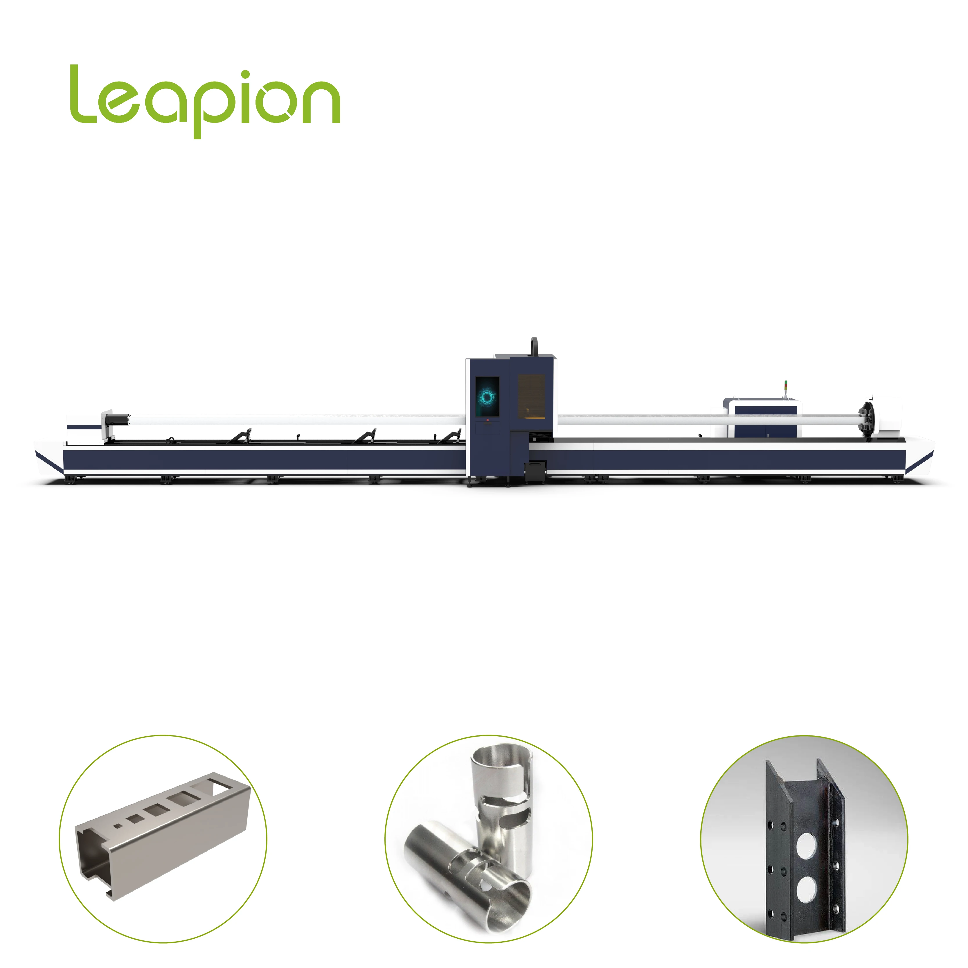 New type 3000W Automatic Three Chuck Laser Pipe Cutting Machine Laser Square Tube Cutter H Beam Pipe