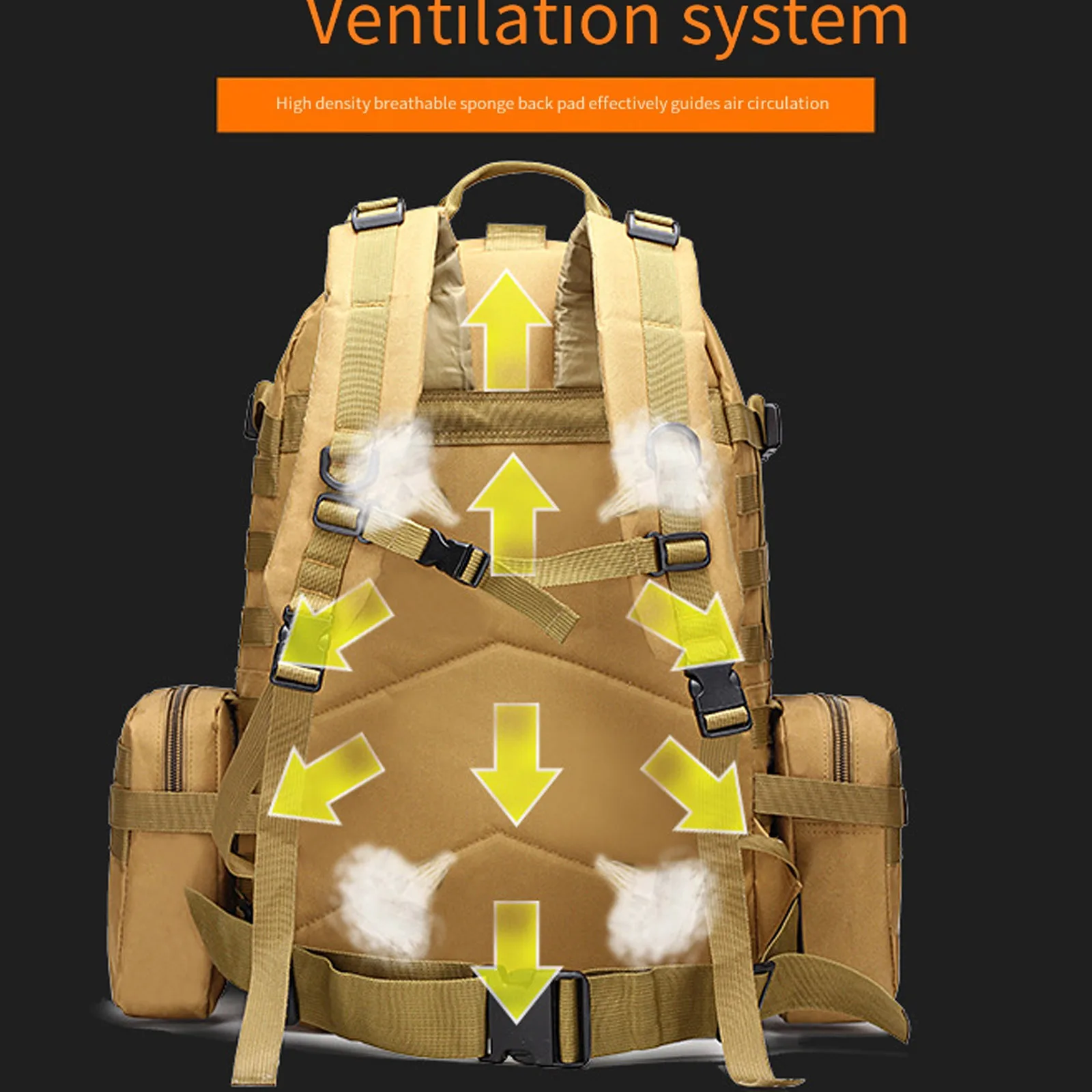 Large Capacity Waterproof Storage Combination Backpack Camouflage Travel Sports Outdoor Mountaineering Molle Tactical Backpack