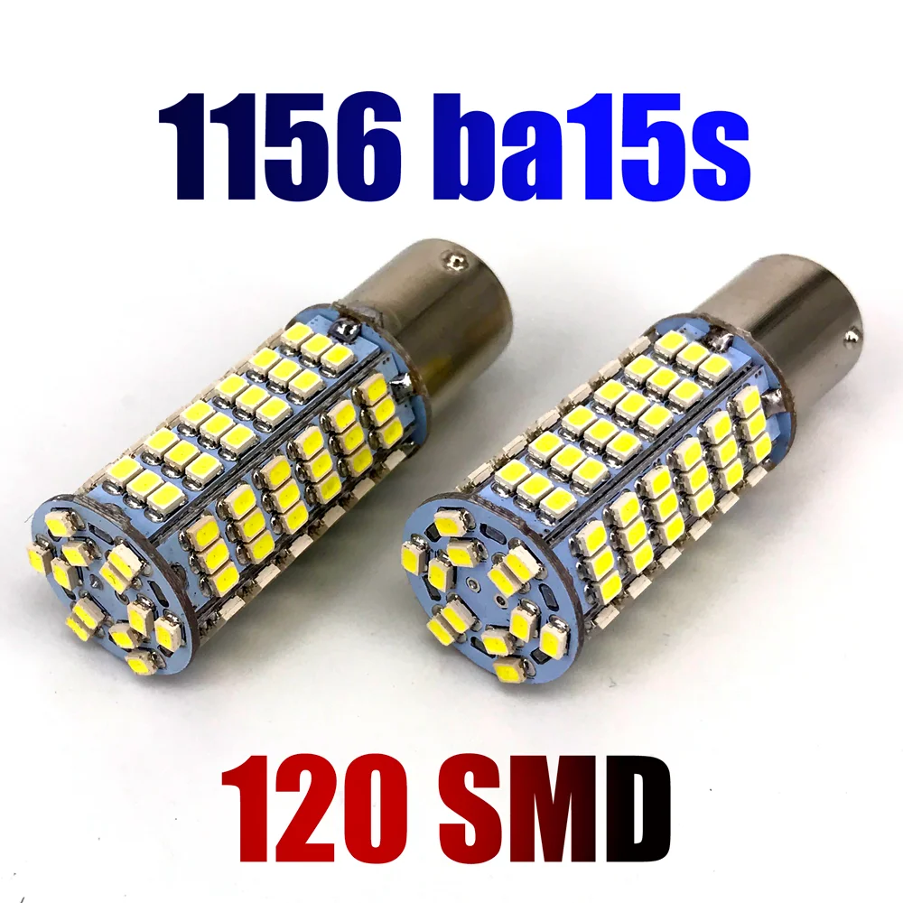 p21w 1156 DRL 120SMD 3020 LED Tail Light Reverse Light Turn Signal Lamp Parking Lamp 1206 Led Bulb 1156 For Japanese Style Car