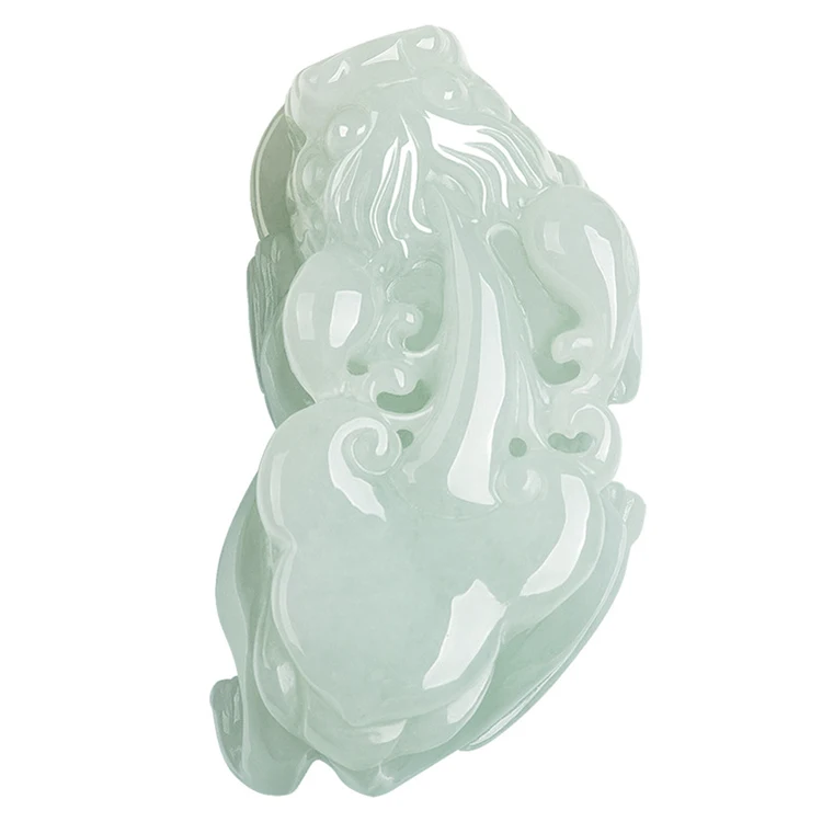 Certified Grade A Natural Burma Jade Ruyi Pixiu Ice Jade Pendant Piqiu Pendant Myanmar  Wholesale