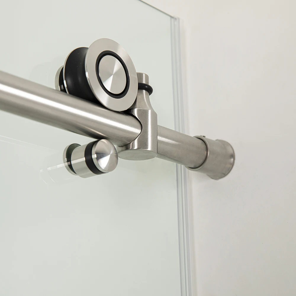 Factory wholesale sliding shower glass doors frameless 2 panel bathroom shower door