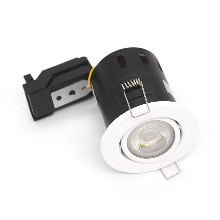 GU10 Fix / Tilt steel Fire Rated LED Recessed Downlight Ceiling Twist Lock Spot Lights