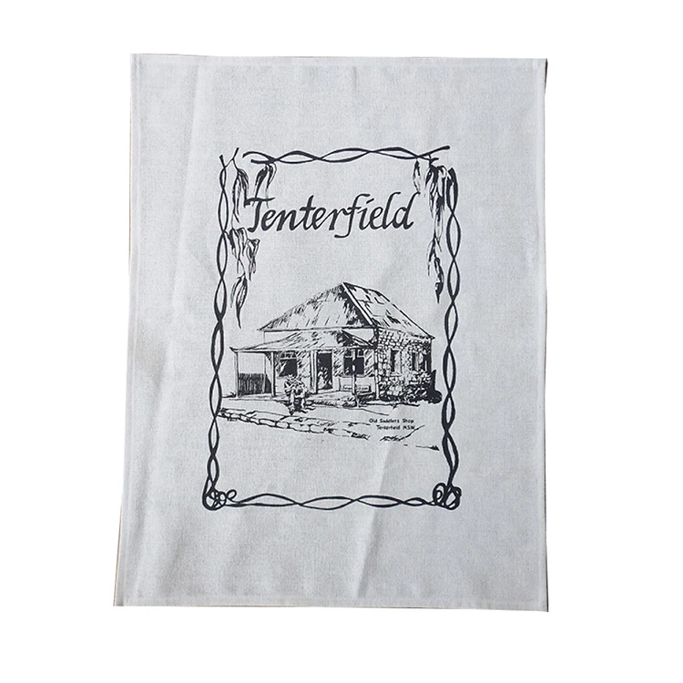 Screen Printed Organic Cotton tea towel