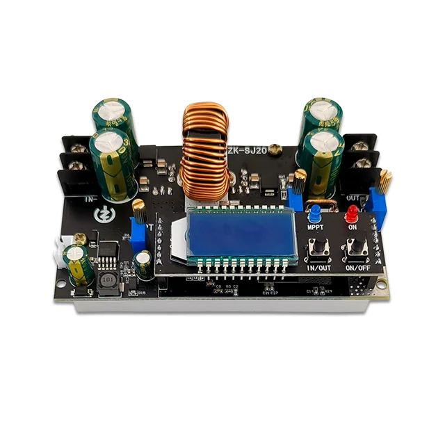 ZK-SJ20 300W синхронный детектор 20A автоматический подъем напряжения модуль источника питания зарядное устройство на солнечной батарее со слежением за максимальной точкой