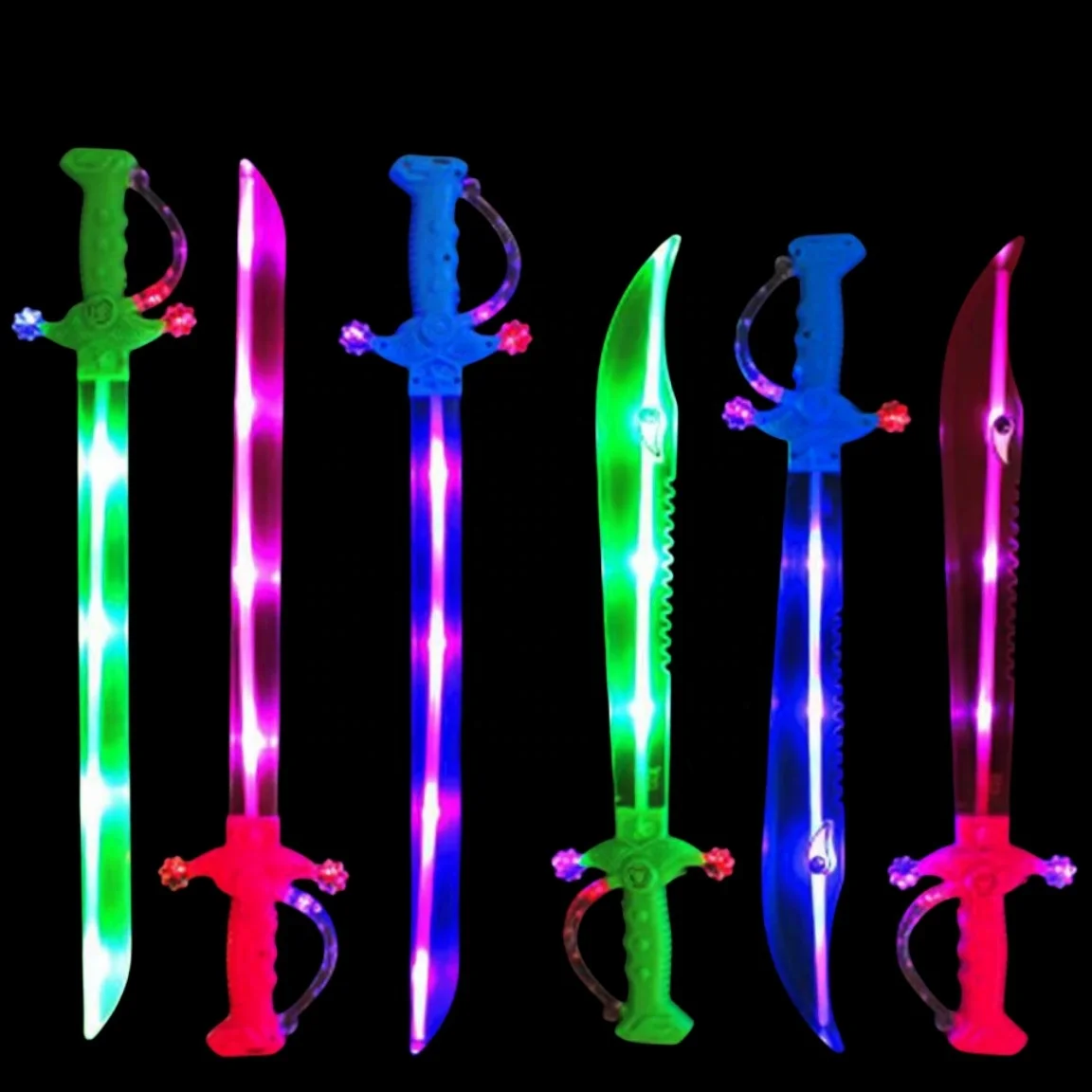 Hot Selling Children Plastic Shark Sword Toys LED Flashing With Sound Effects Kids Shark Lightsaber Cosplay Props Sword