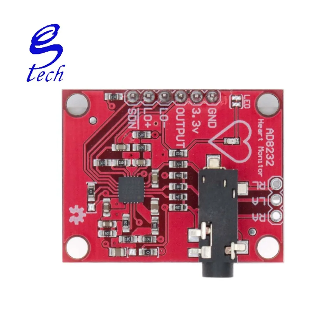 Ecg module AD8232 ecg Measurement Pulse Heart ecg Monitoring Sensor Module Kit AD8232