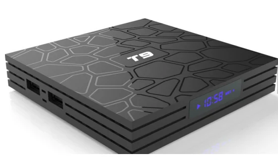 2019 alibaba hot sell RK3318 tv box android 4k satellite receiver 4gb 32gb 2.4G/5GHz WiFi  android tv box led t9