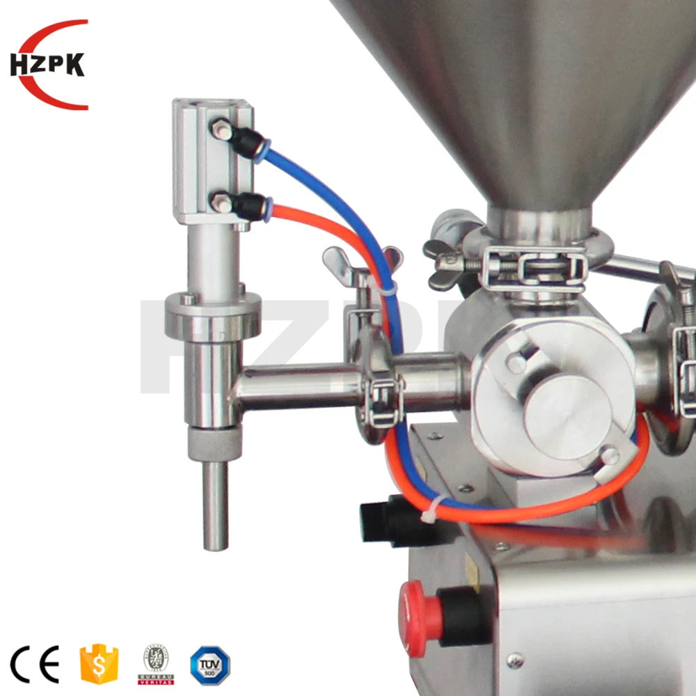 Ex-factory Price Horizontal Pneumatic Small 100-5000ml Single Head Pedal Paste Filling Machine For Honey, Cosmetics