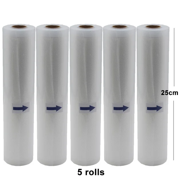 
Food Grade Vacuum Sealer Machine Bags and Rolls Food Vacuum Rolling Up Bag Heat Seal Bag for Keep Food Fresh Longer 