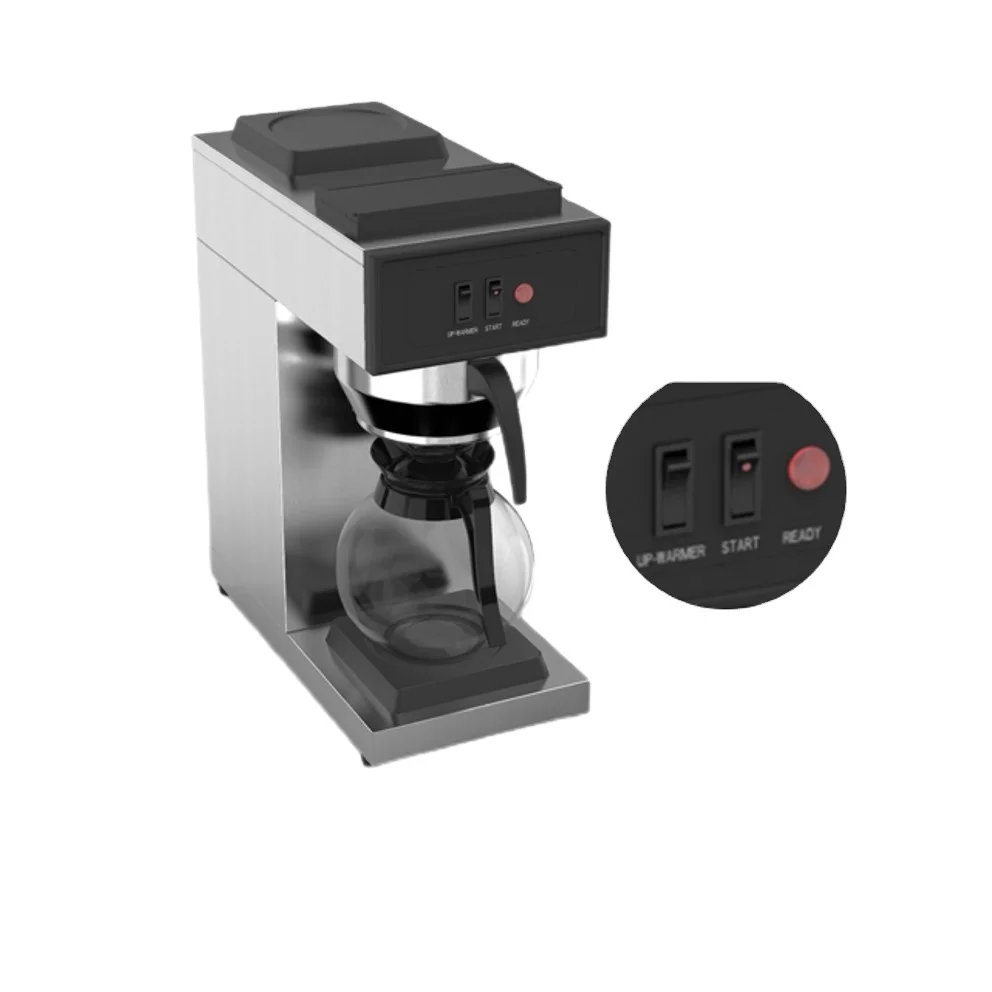 Multi-function 1.8L Automatic Drip Coffee Brewer Stainless Steel Maker Machine for Business