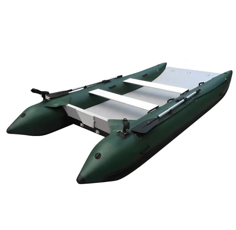 Yanlyn 10.9ft 330cm Inflatable Catamaran Boats with aluminum floor Fiberglass nose 2024 new style