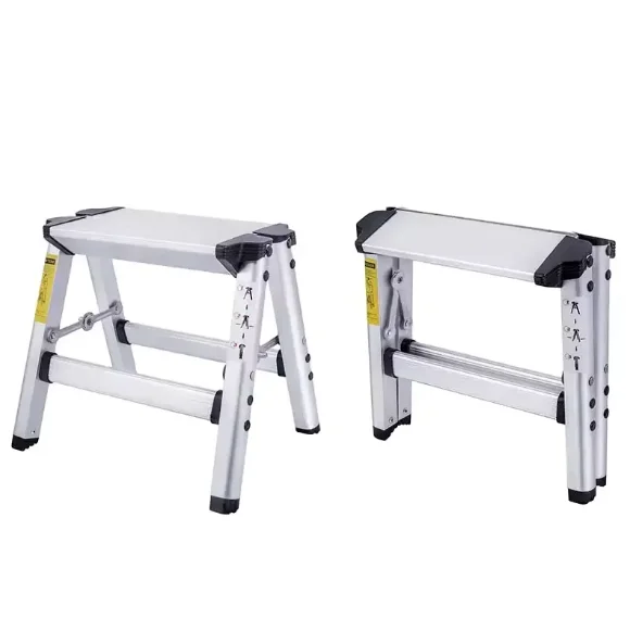 EN131 Portable Exquisite Aluminum Collapsible 1 Step Stool Ladder for Indoor and Camping