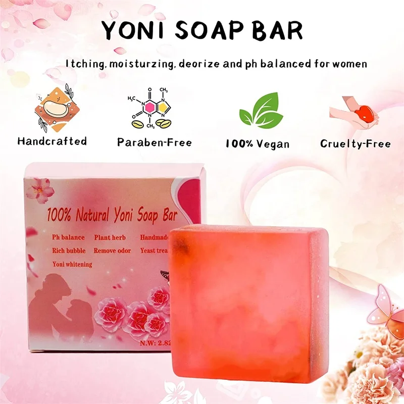 OEM Women Feminine Vaginal Wash Vaginial Deodorants Organic Handmade Vagina Soap & Natural Yoni Essential Oil Set For PH Balance