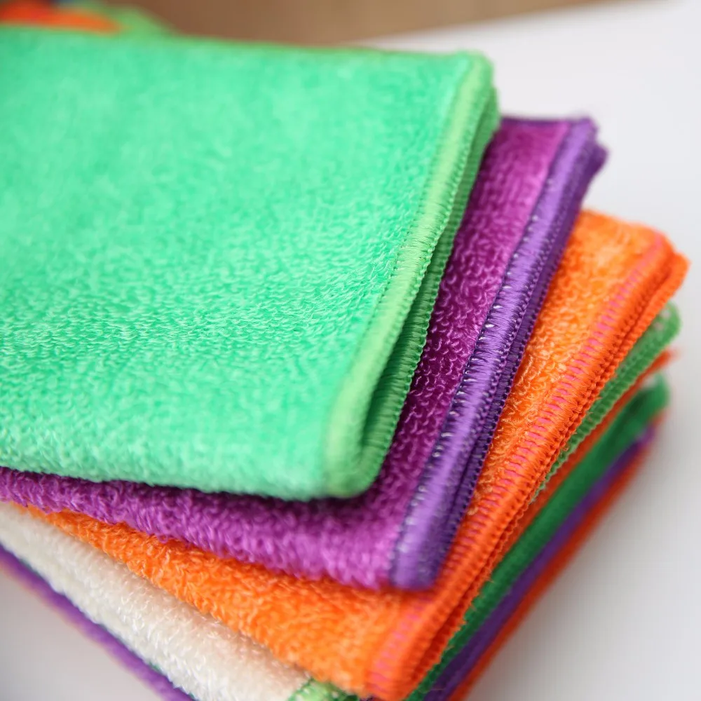 Factory Direct Sales Free Sample Jiuli Bamboo Fiber Cloth Degreasing Towel For Kitchen Cleaning