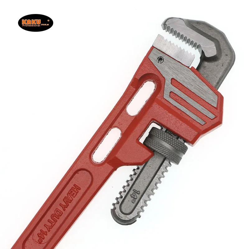 KAKU American Type Universal 18 Inch 24 Inch Adjustable Straight Plumbing Wrench Tool Pipe Wrench