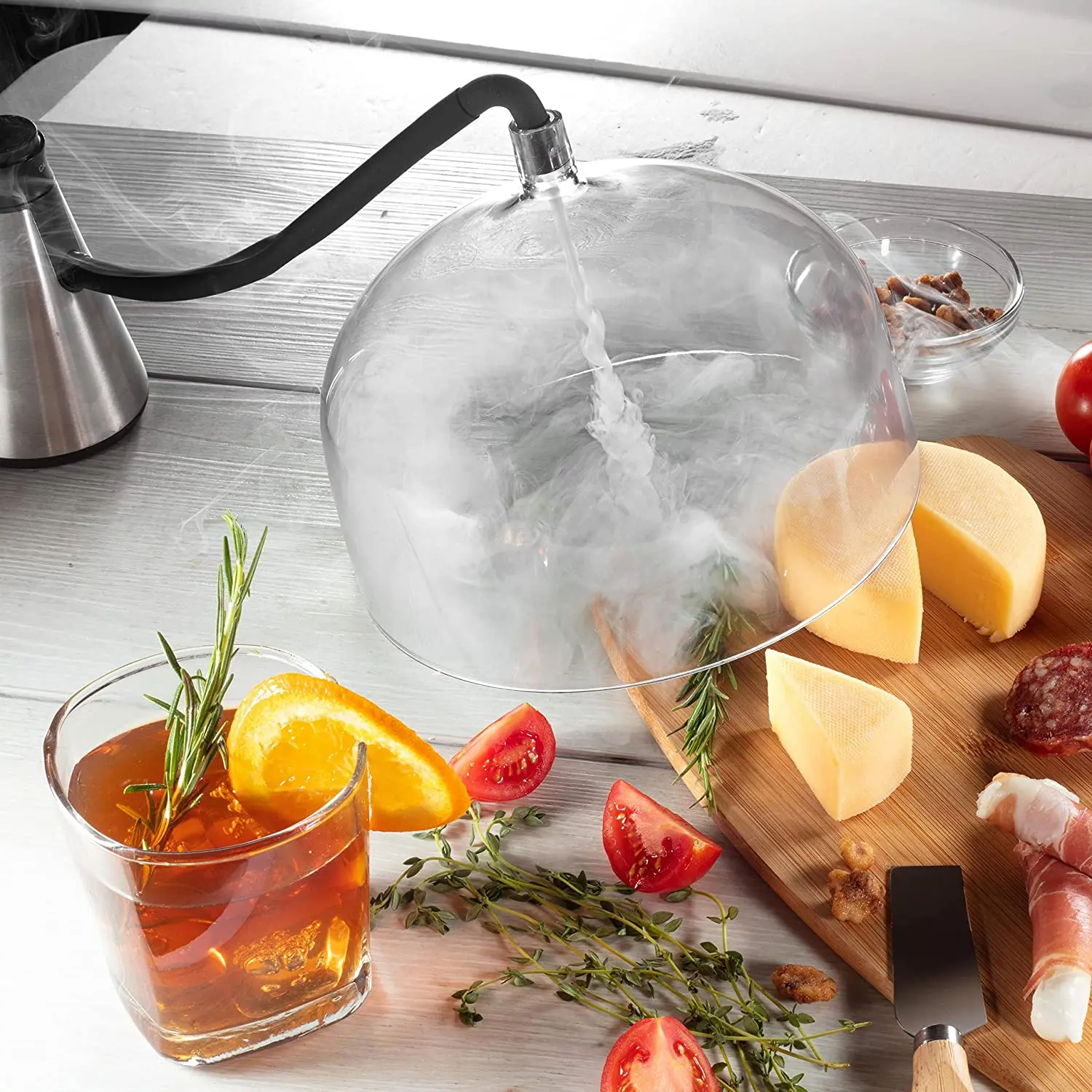 hot sale Smoke infuser/Food Smoker with plastic dome dome