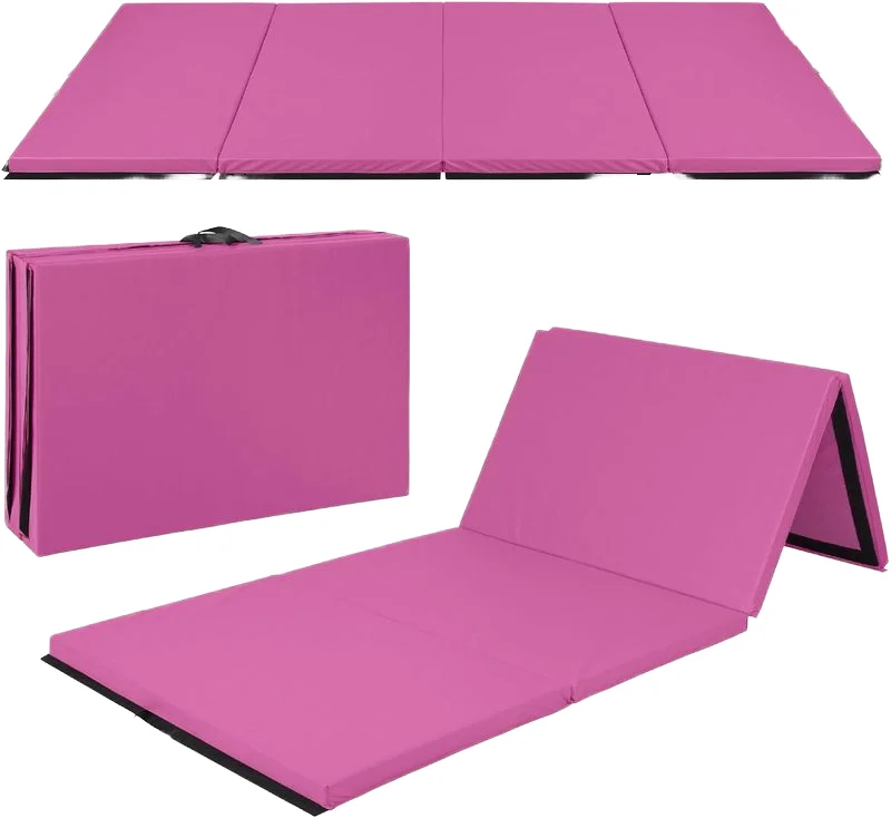 Custom Logo 2' Thick Tri-fold PVC Gym Mat Foldable Training Foam for Fitness and Gym Use for Yoga and Exercise