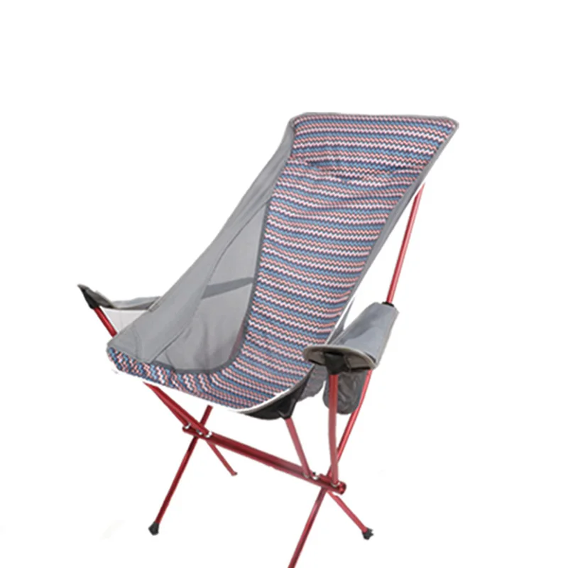 2022 Wholesale Customized Portable Folding beach camping Chair with cup holder ultralight compact fishing camping picnic chair