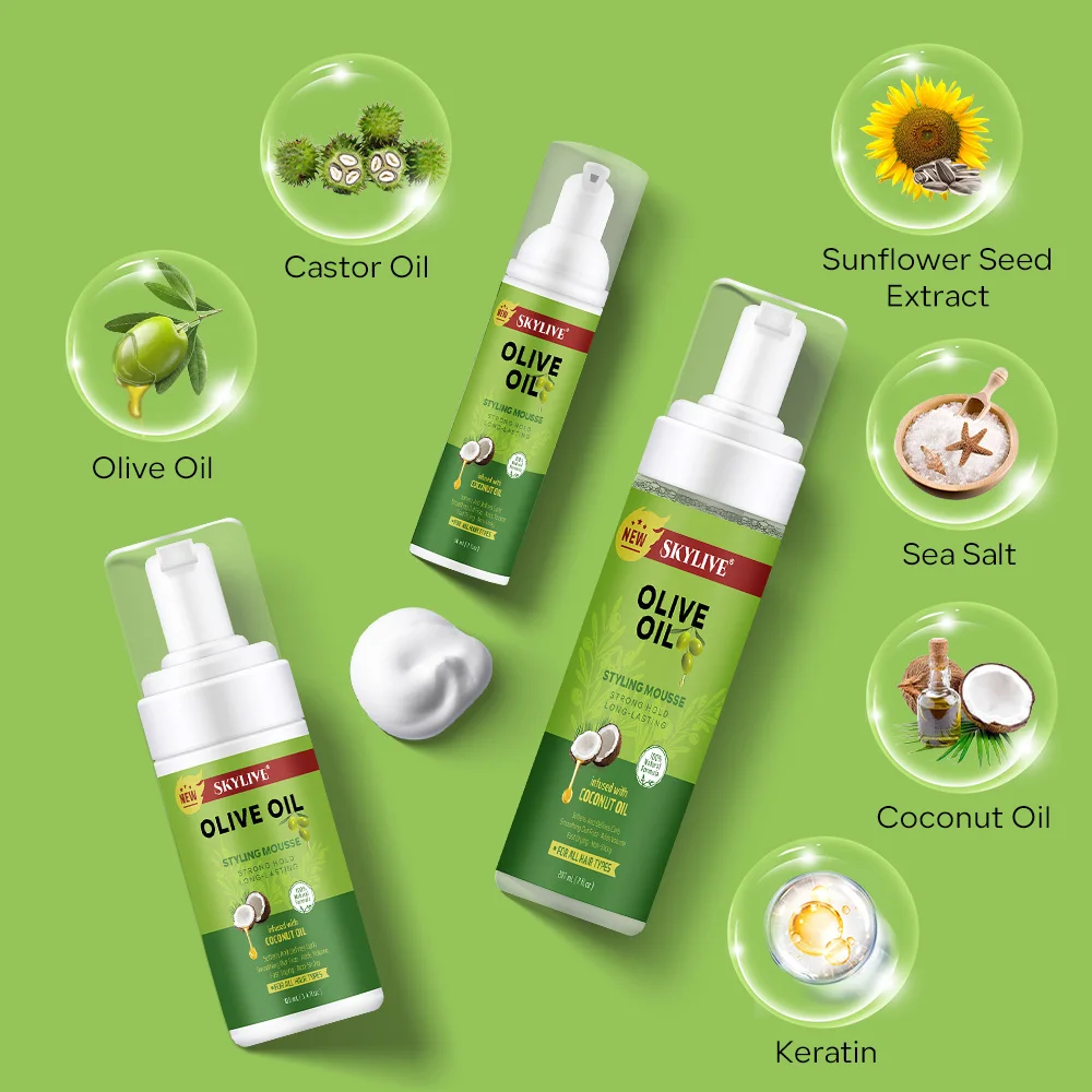 Private Label Hair Products Foam Styling Strong Hold Hair Foam Mousse Dreadlocks for Curly Hair