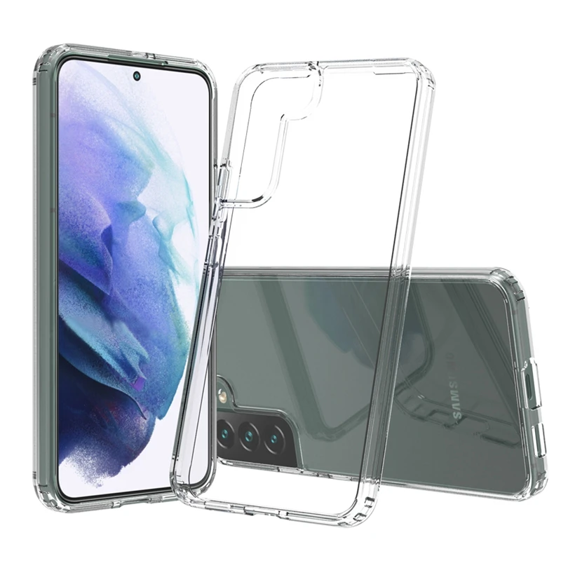 New Design 2 In 1 Transparent TPU Crystal Anti Scratch Clear Cellphone Case For Samsung Galaxy S22 Pro S22 Plus Ultra