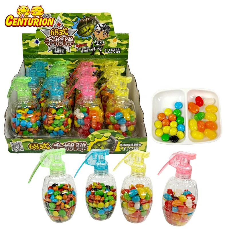 wholesale New Item Interesting  candy sour soft candy ball fruity Grenade Bottle Candy Chocolate bean