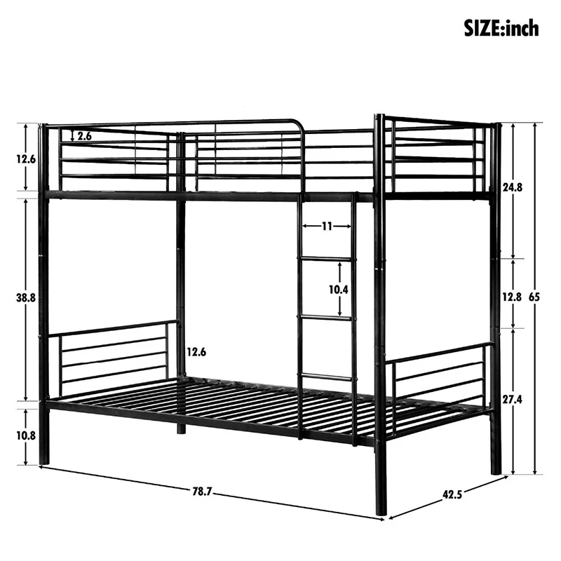 2023 Best sell morden wholesale new design low price high quality solid durable factory outlet metal bunk bed