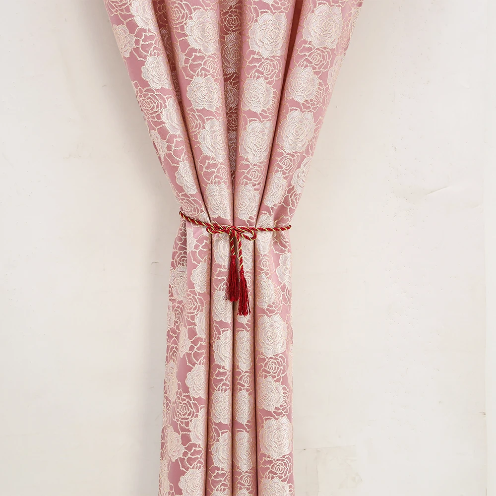 China wholesale fashion jacquard curtain fabric on sale blackout window ready made curtain for home decor luxury