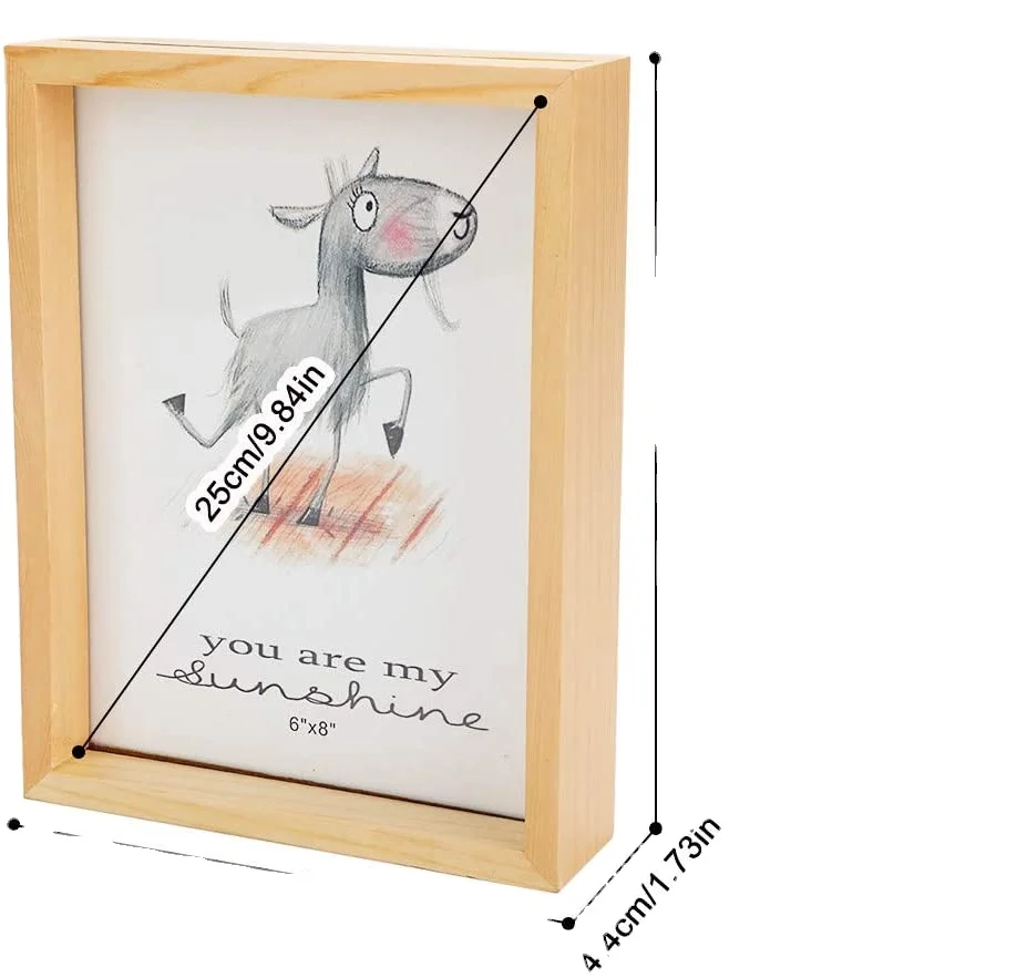 wood glass photo frame