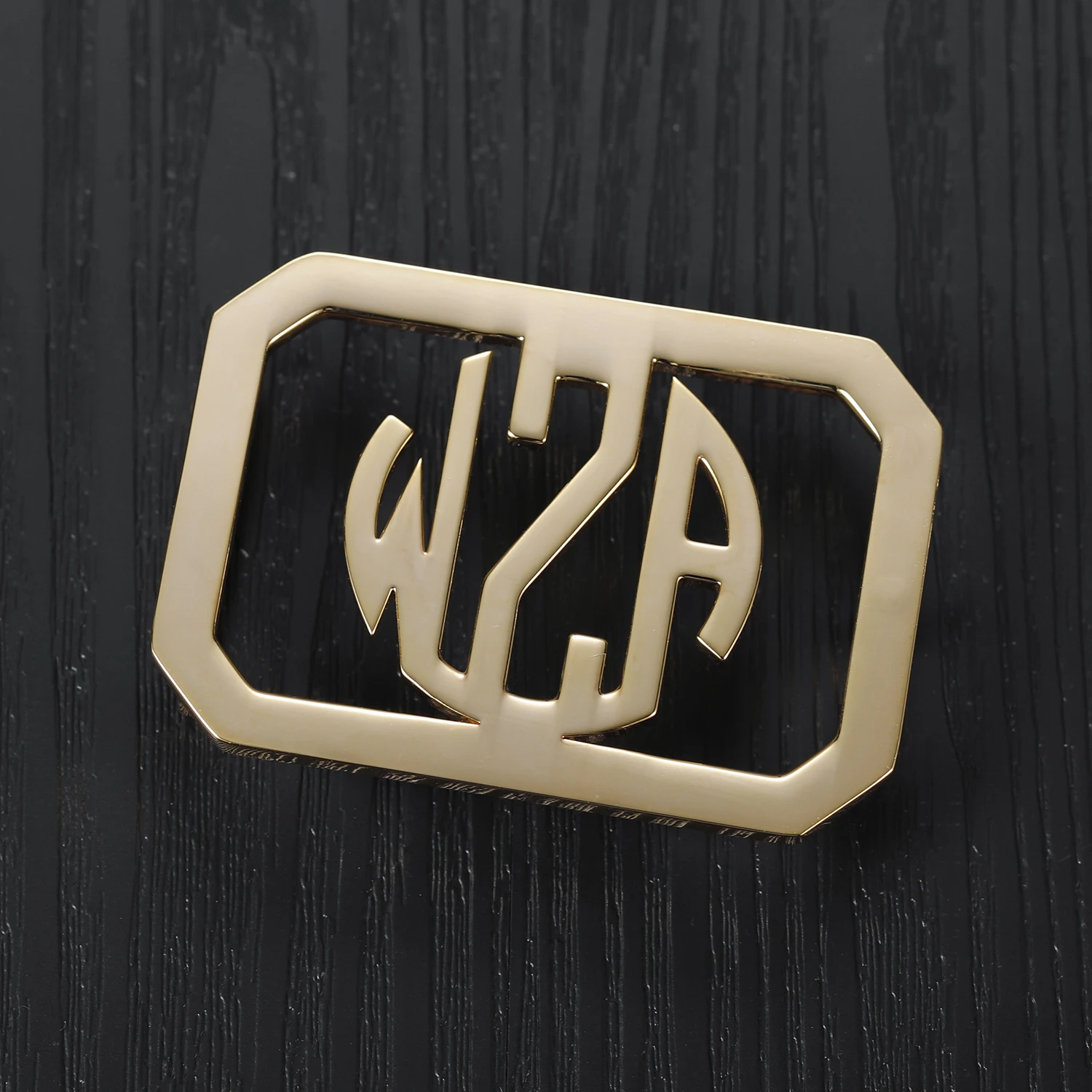 Custom Metal Hollow Letter Brand Belt Buckle For Men With Engraved Logo