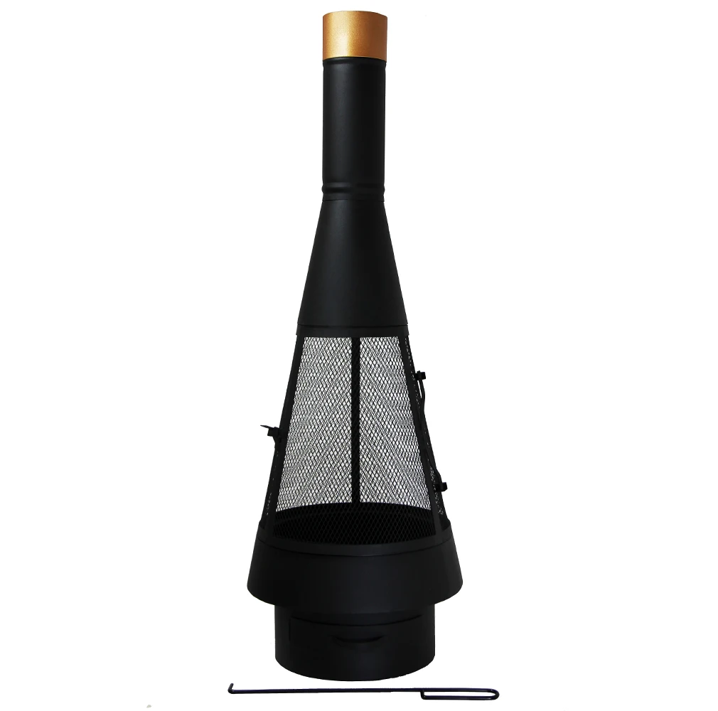 Modern Style Large Chimenea Camping Wood Burning Rust Color Corten Steel Bonfire Fire Pit For Backyard