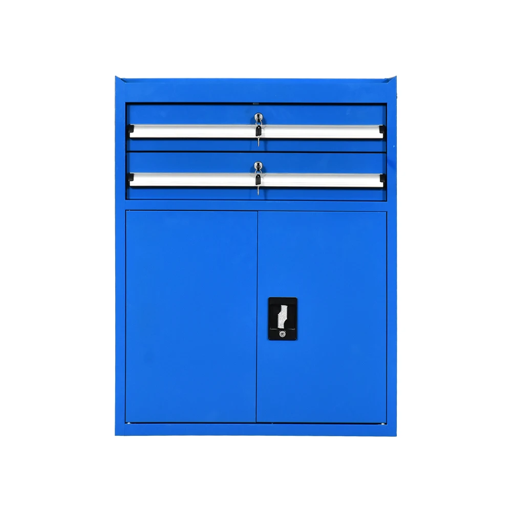 Professional workshop garage metal tool cabinet 2 drawer steel rolling tool cabinet