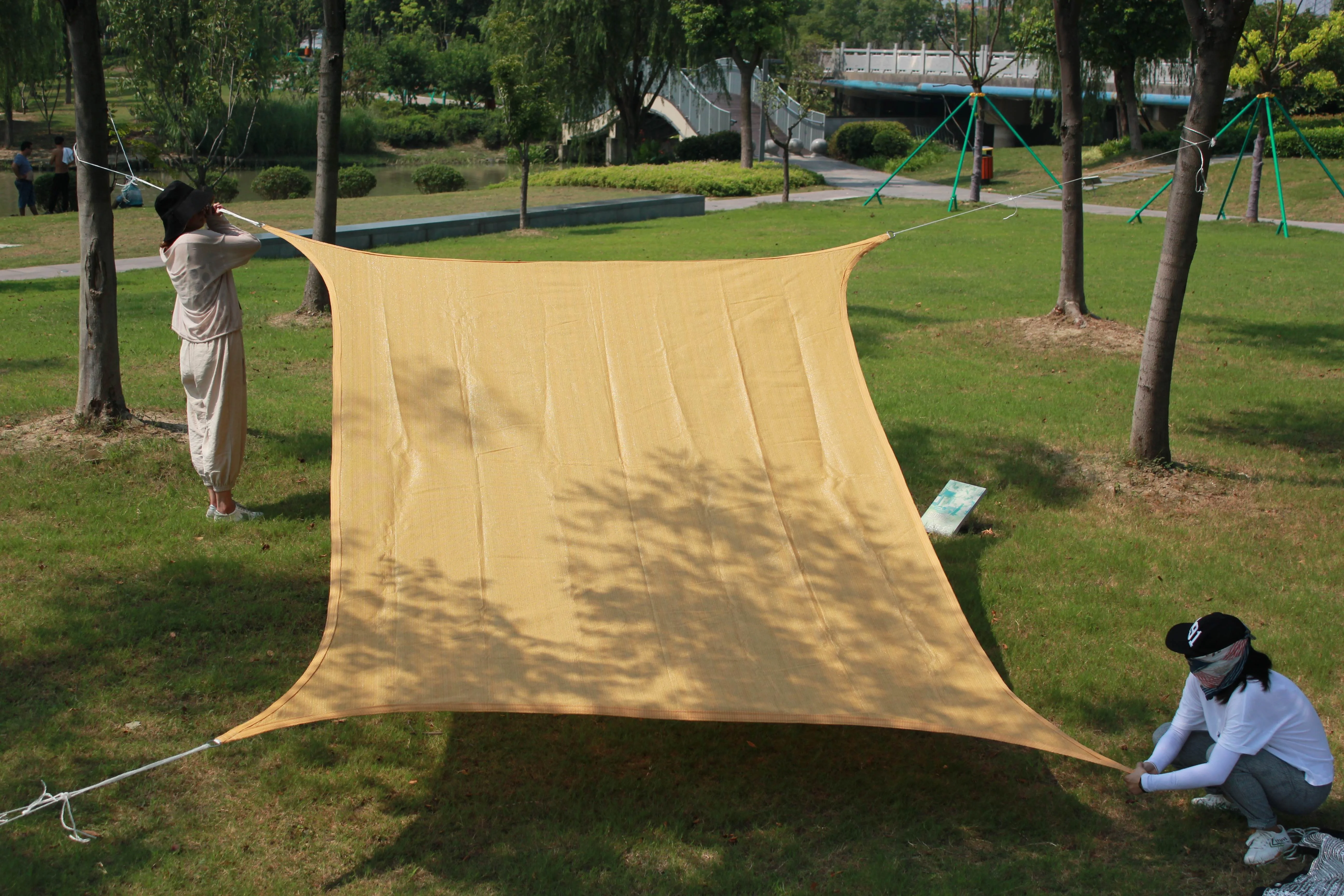 Outdoor Sun Shade Sail Waterproof Sail Rectangle Garden Patio Party Awning Canopy for Picnics, Swimming Pools, Camping