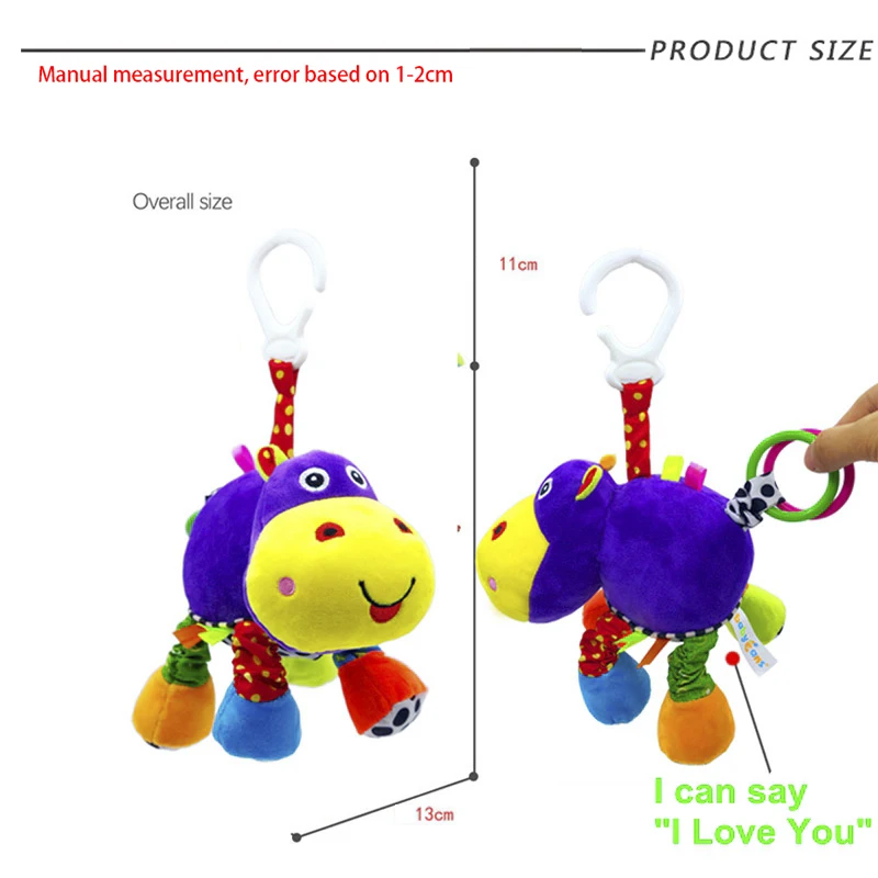 Hot Selling Baby Plush Stuffed Toy Hand Grab Sensory Toys Funny Baby Early Education Music Toys