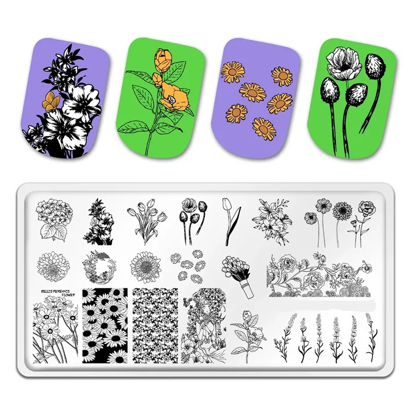 Guangzhou Supplier Offers Custom Anime Theme Nail Stamping Plate Stainless Steel Nails