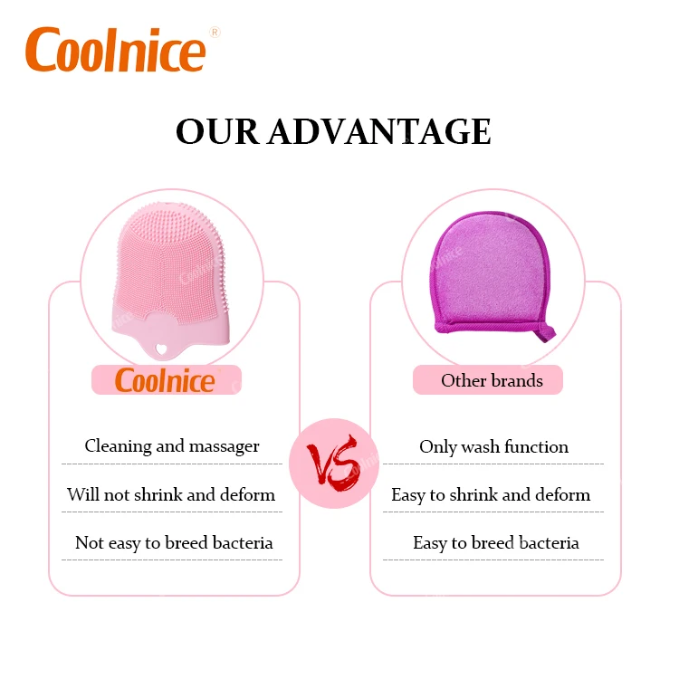 New Patent Silicone Facial Massage Cleaning Gloves Korean Exfoliating Mitts Face Body Exfoliating Gloves