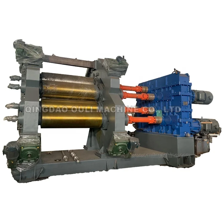 22 inch Embossing calender machine,  Four roll calendering machine with universal Shaft