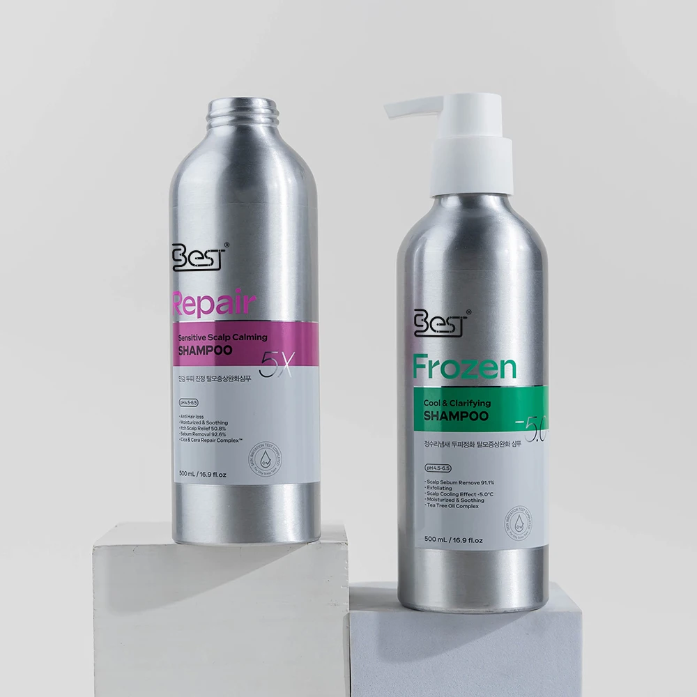 aluminum can bottle with screw on cap cosmetic shampoo bottle aluminum with lotion pump empty travel lotion hand cream bottles